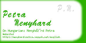 petra menyhard business card